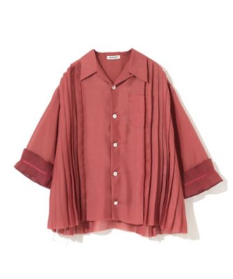 UNDERCOVER Pre Collection (Women)/アンダーカバー プレ コレクション プリーツミックス開襟シャツ　ＵＰ１Ｅ１４０２